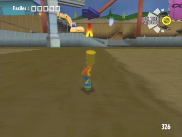 The Simpsons Skateboarding screen shot game playing
